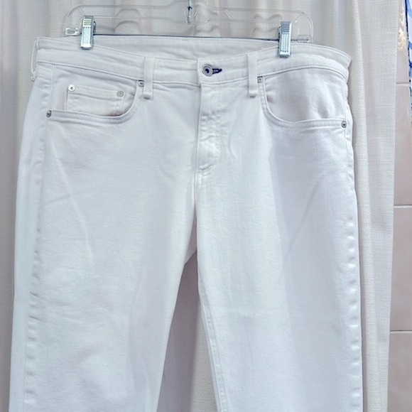 Women’s White Rag & Bone Cotton Blend Cropped Denim Ankle Jeans Pants Size 30 - Picture 2 of 10